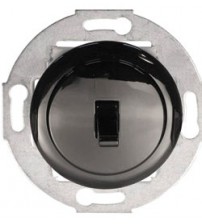 Одноклавишный выключатель (переключатель) однорычажковый на 2 направления черный